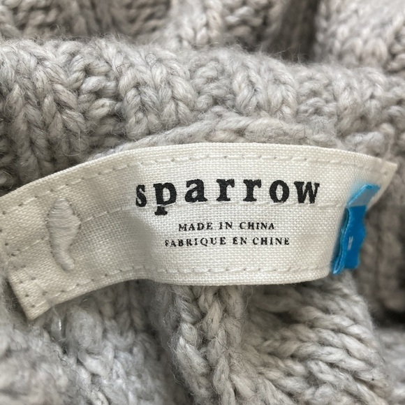 Sparrow medium cardigan sweater gray button down - Picture 9 of 11